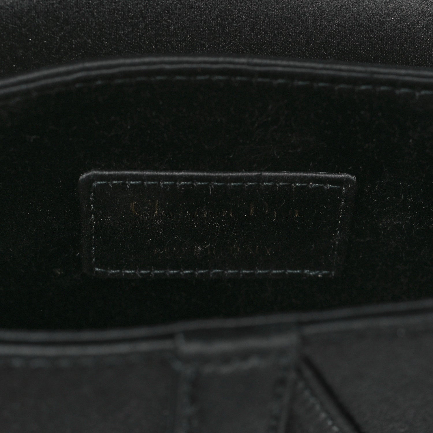 Christian Dior Satin Crystal Mini Saddle Bag Black 6 of 9
