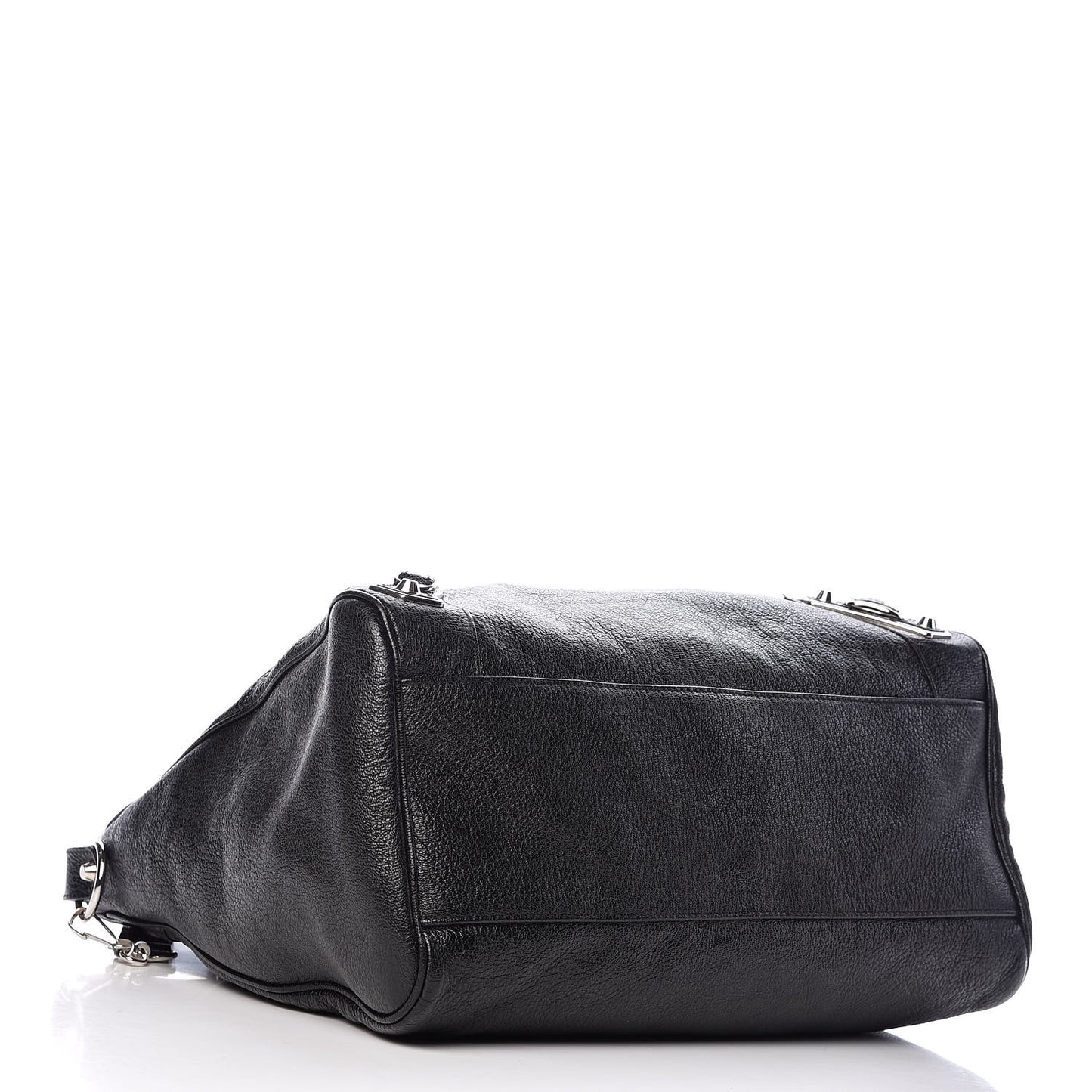 Chevre Silver Metallic Edge Hardware Velo Black