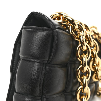 Bottega Veneta Lambskin Maxi Intreccio Padded Chain Cassette Crossbody Bag Black 10 of 12