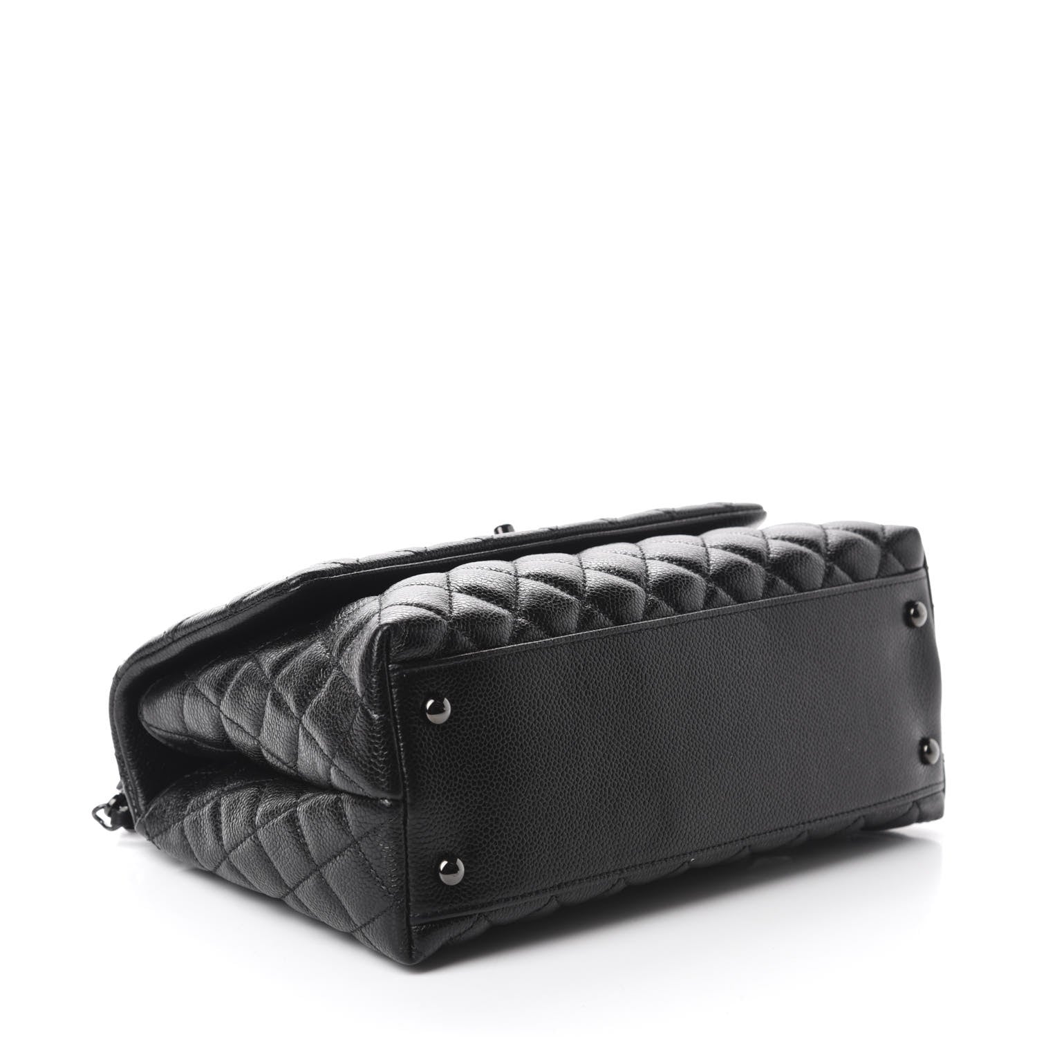 Chanel Caviar Quilted Small Coco Handle Flap So Black 4 of 10
