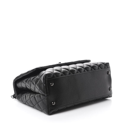 Chanel Caviar Quilted Small Coco Handle Flap So Black 4 of 10