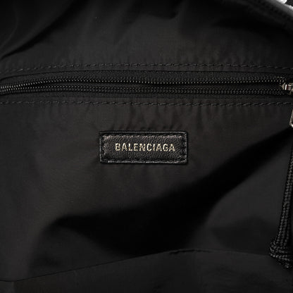 Balenciaga Sport Nylon Logo Embroidered S Wheel Backpack Black 6 of 8
