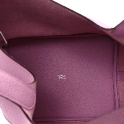 Hermes Taurillon Clemence Picotin Lock 22 MM Mauve Sylvestre 5 of 11
