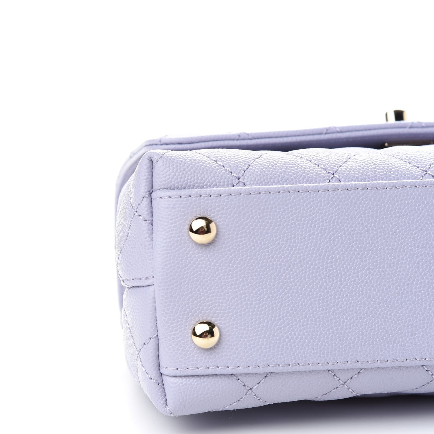 Chanel Caviar Quilted Mini Coco Handle Flap Light Purple 8 of 9