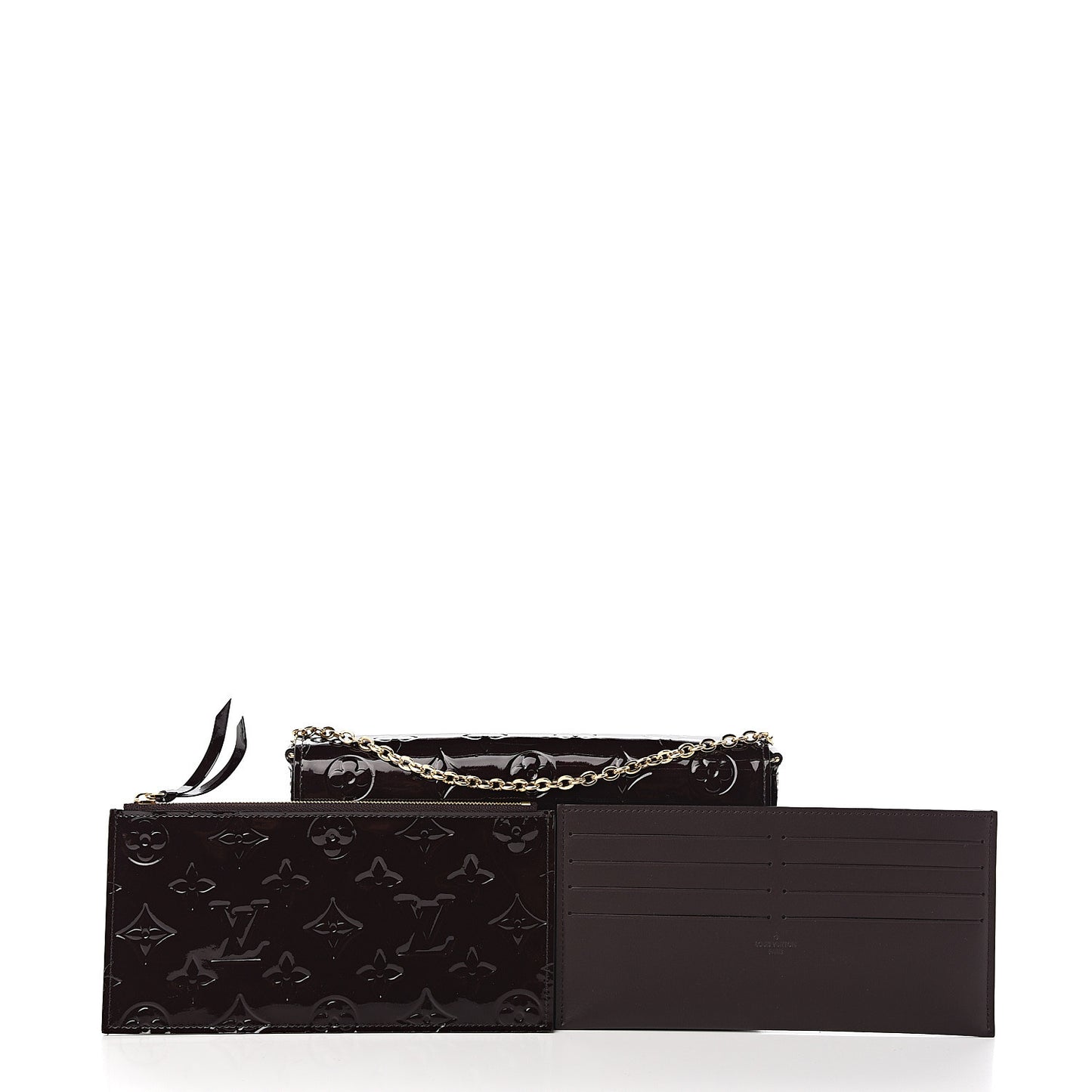 Vernis Pochette Felicie Chain Wallet Amarante