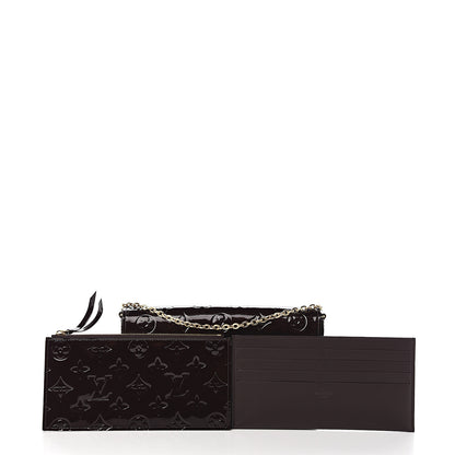 Louis Vuitton Vernis Pochette Felicie Chain Wallet Amarante 11 of 12