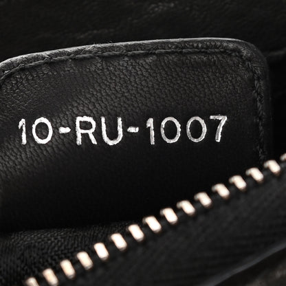 Christian Dior Lambskin Plisse Pleated Frame Satchel Black 7 of 10