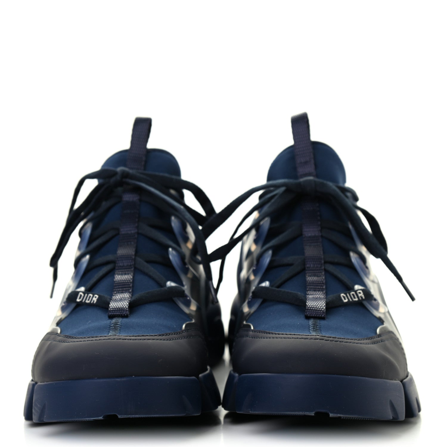 Christian Dior Neoprene Rubber Womens D-Connect Sneakers 40 Indigo Blue 2 of 8