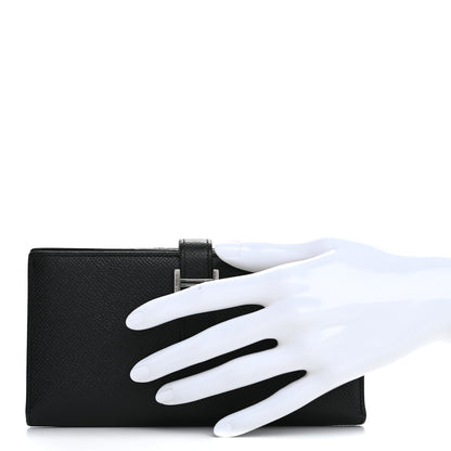 Hermes Epsom Bearn Gusset Wallet Black 2 of 15