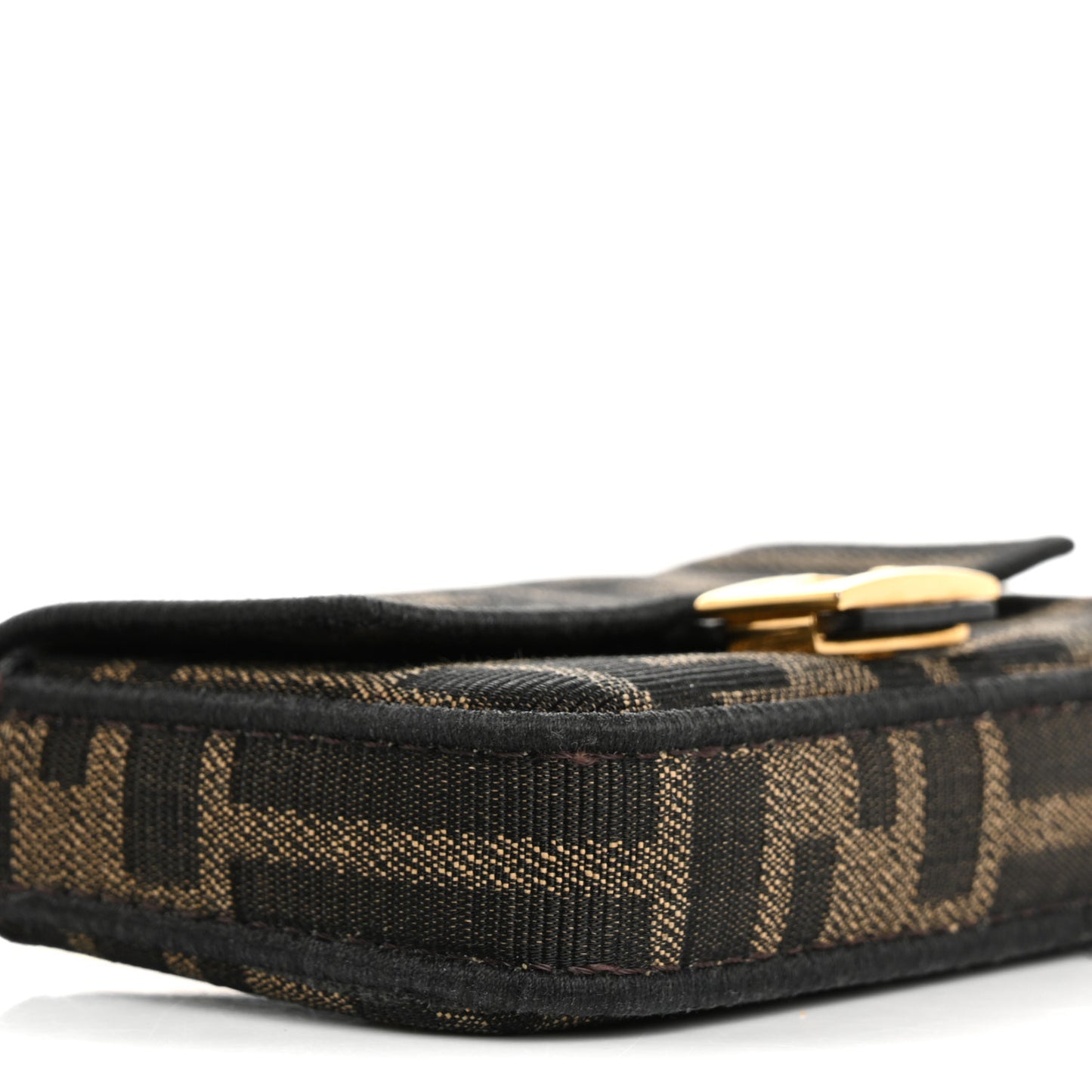Fabric Jacquard FF 1974 Nano Baguette Charm Tobacco Moro Black