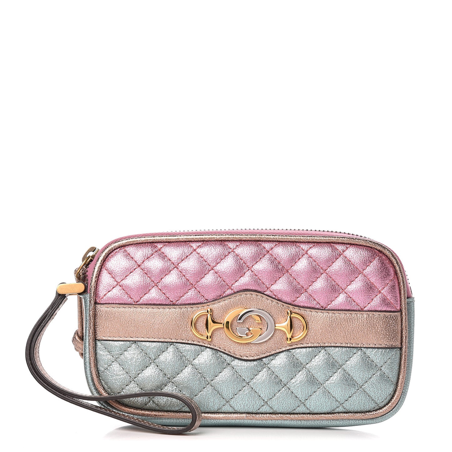 Laminated Nappa Trapuntata Zumi iPhone Case Rosa Lago Rame