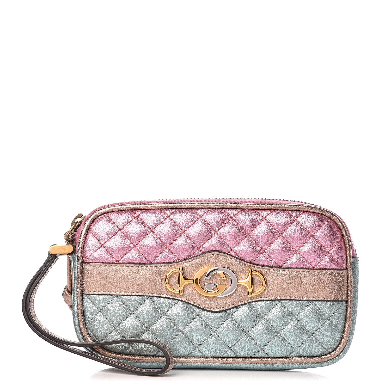Gucci Laminated Nappa Trapuntata Zumi iPhone Case Rosa Lago Rame 1 of 10