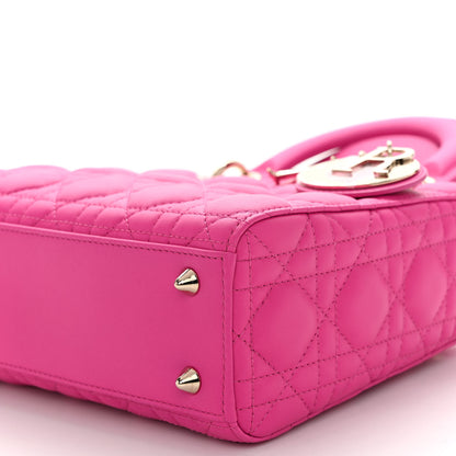 Christian Dior Lambskin Cannage Small My ABCDior Lady Dior Magenta 9 of 9