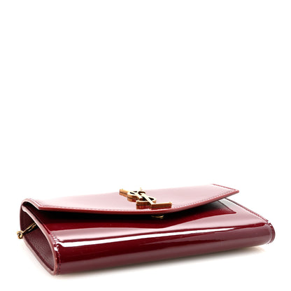 Saint Laurent Patent Uptown Chain Wallet Red Grenat 5 of 11