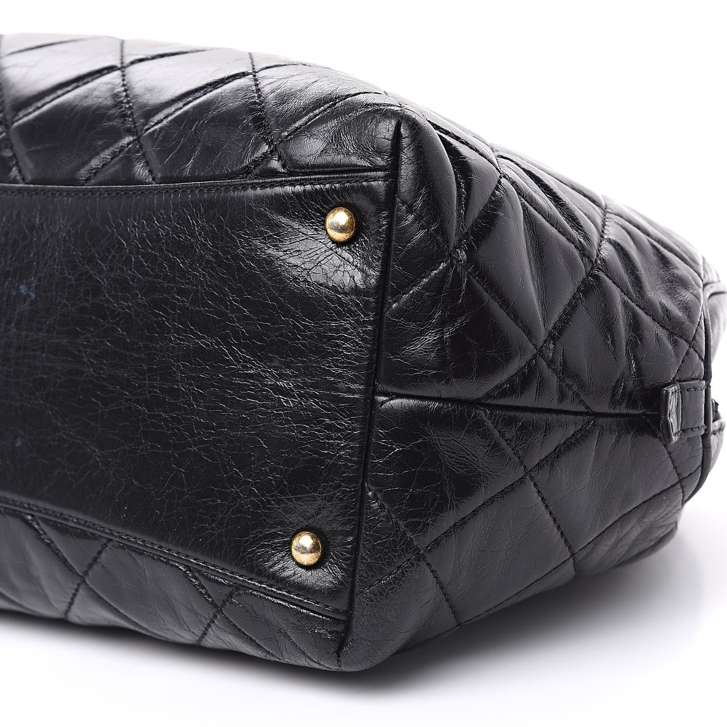 Chanel Glazed Calfskin Castle Rock Bowling Bag Black 10 of 16