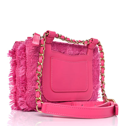 Chanel Wool Tweed Giant Logo Waist Bag Pink 2 of 10