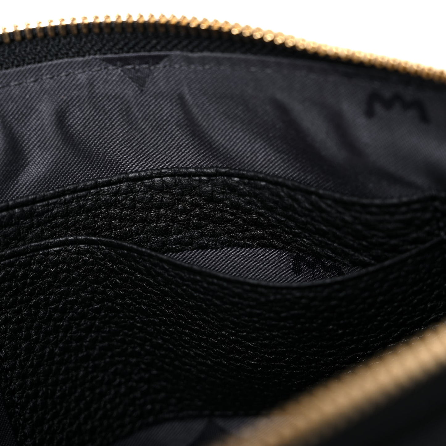 Calf Hair Calfskin Leopard Zip Pouch Set Black