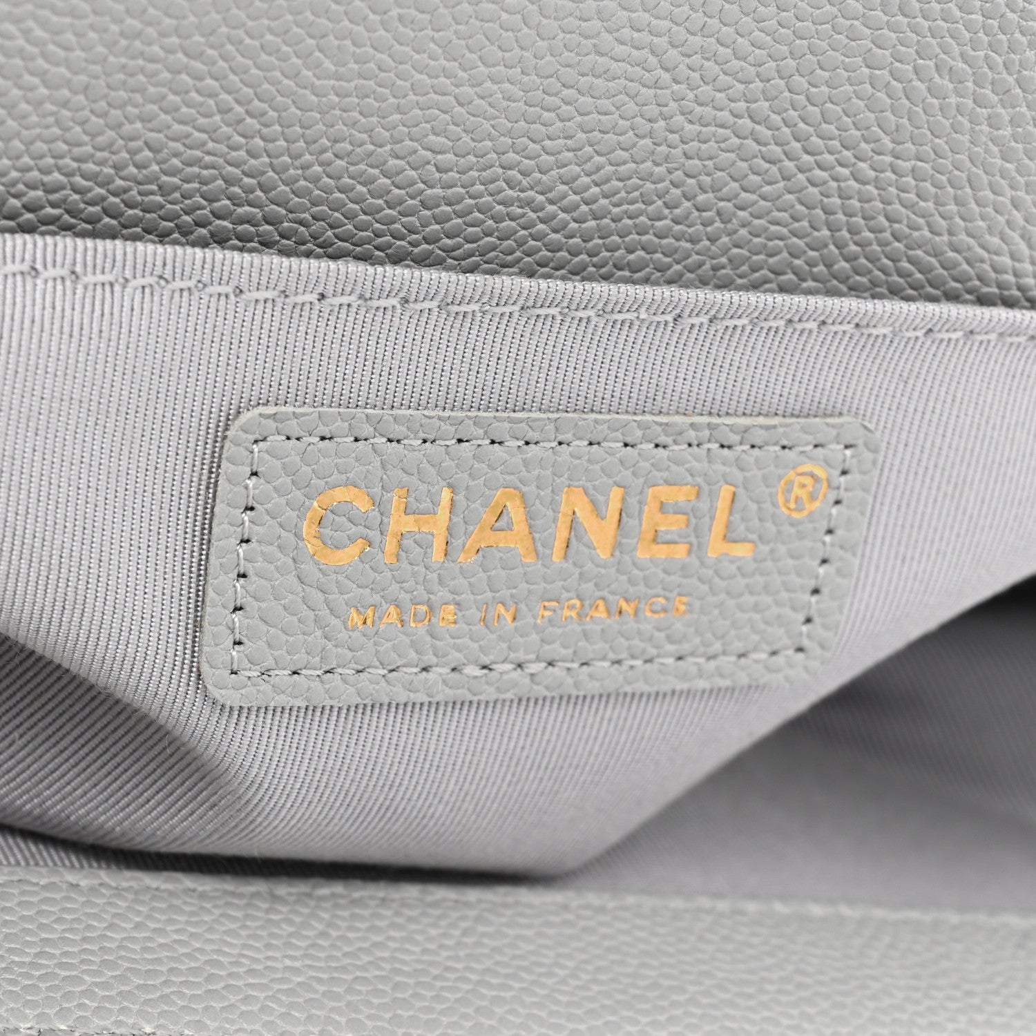 Chanel Caviar Quilted Medium Boy Flap Light Grey 6 of 9