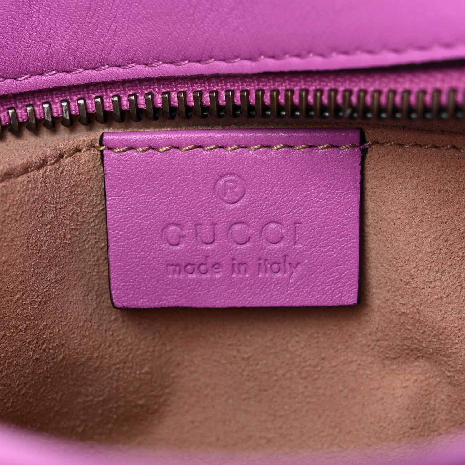 Gucci Calfskin Matelasse Mini GG Marmont Chain Shoulder Bag Candy Mousse 6 of 10