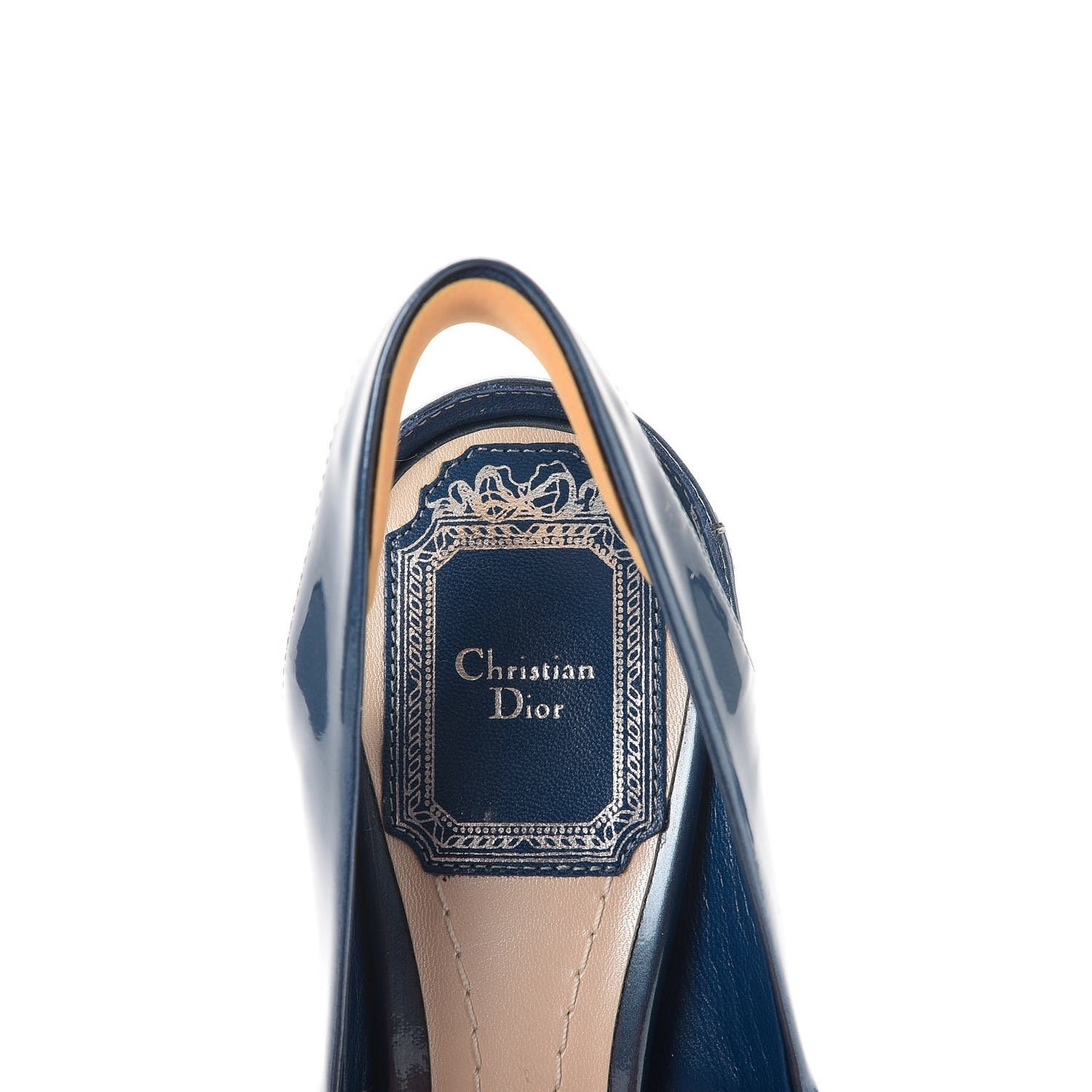 Patent Slingback Pumps 34 Blue