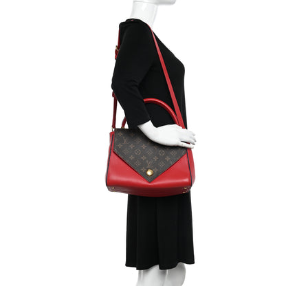 Louis Vuitton Grained Calfskin Monogram Double V Rubis 2 of 19