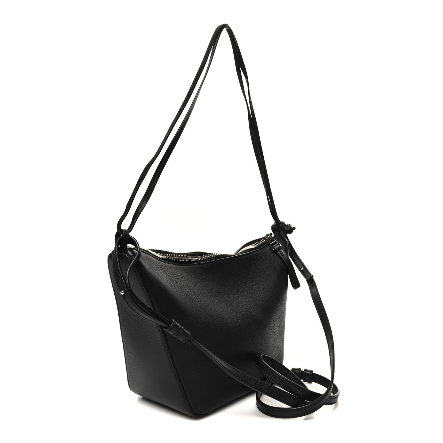 Calfskin Mini Hammock Hobo Black