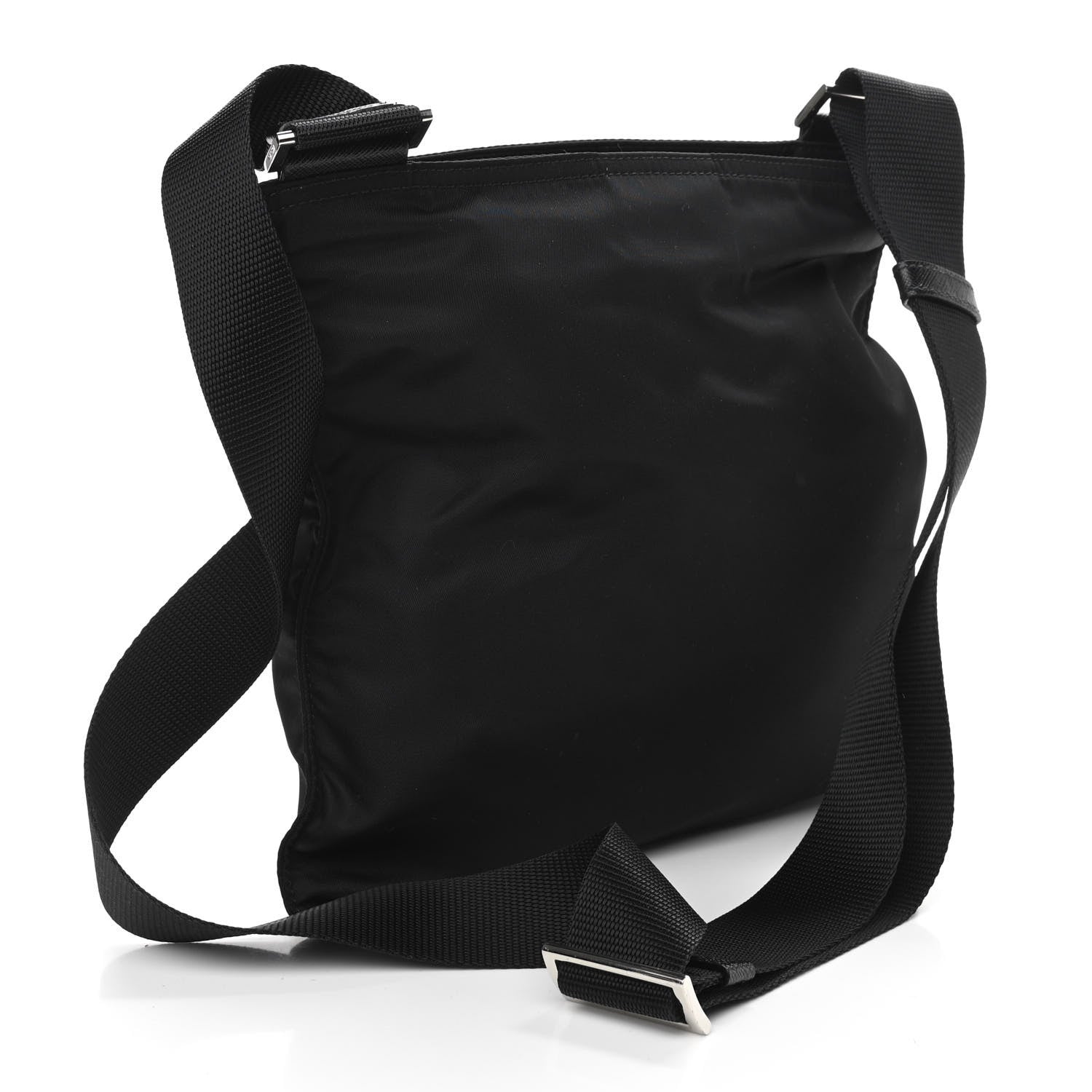 Prada Nylon Vela Flat Messenger Bag Black 3 of 9