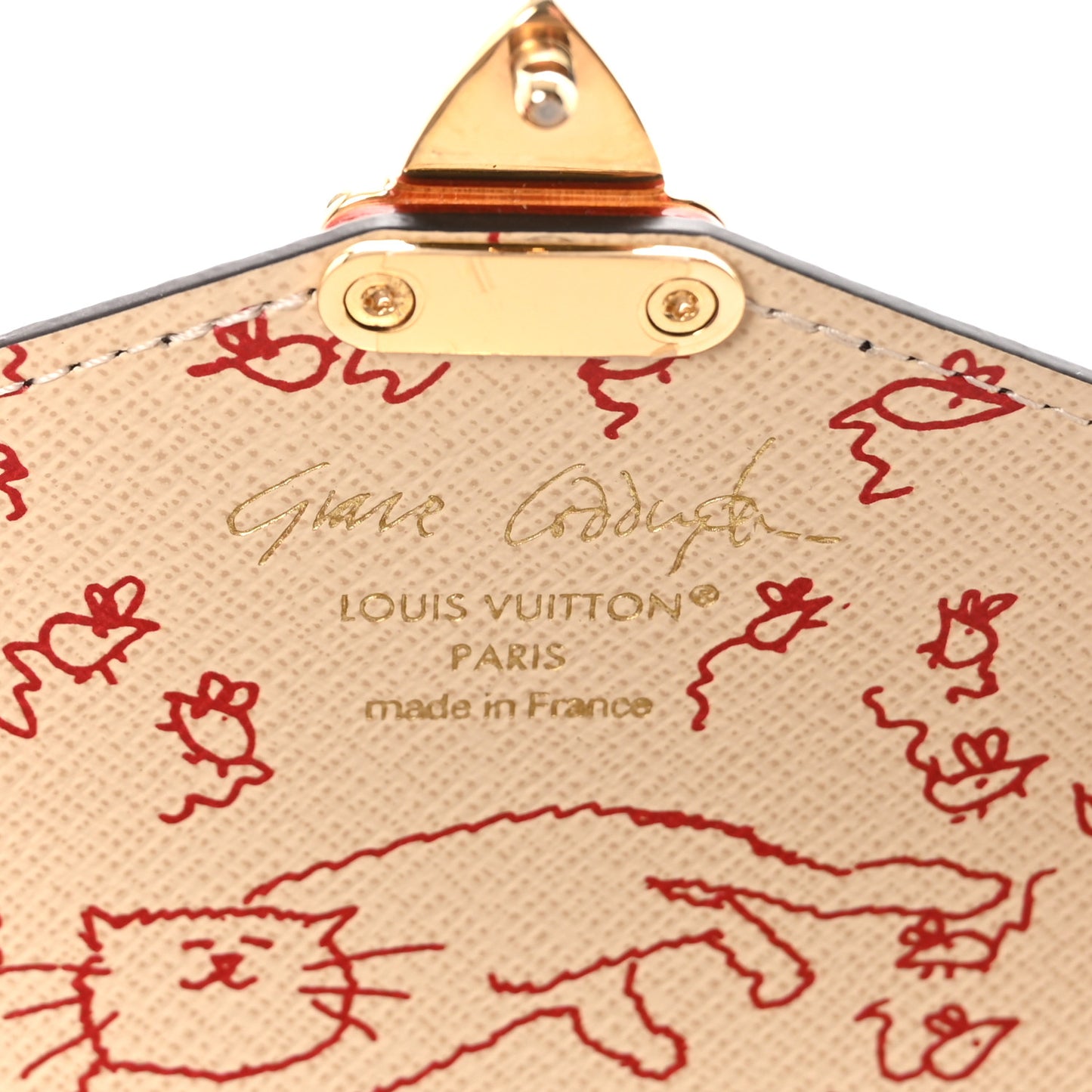 Monogram Grace Coddington Kirigami Organizer On Chain Beige