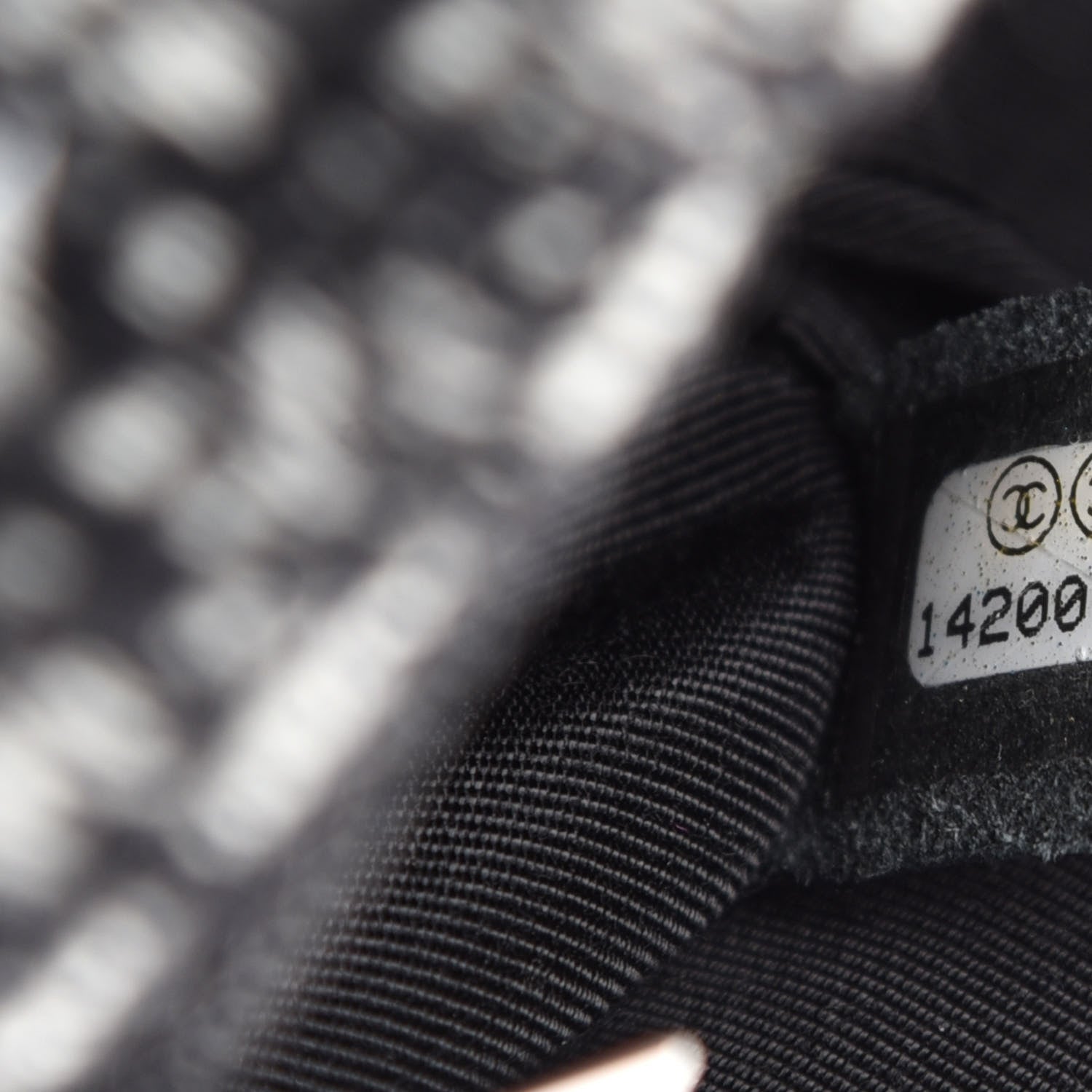 Chanel Crystal Tweed Quilted Medium Single Flap Black 9 of 10