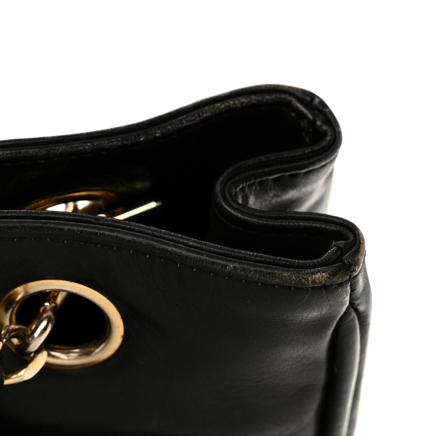 Lambskin Shopping Tote Black