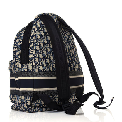 Christian Dior Oblique Diortravel Backpack Blue 2 of 12