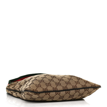 Gucci Monogram Web Small Flat Messenger Bag Brown 4 of 12