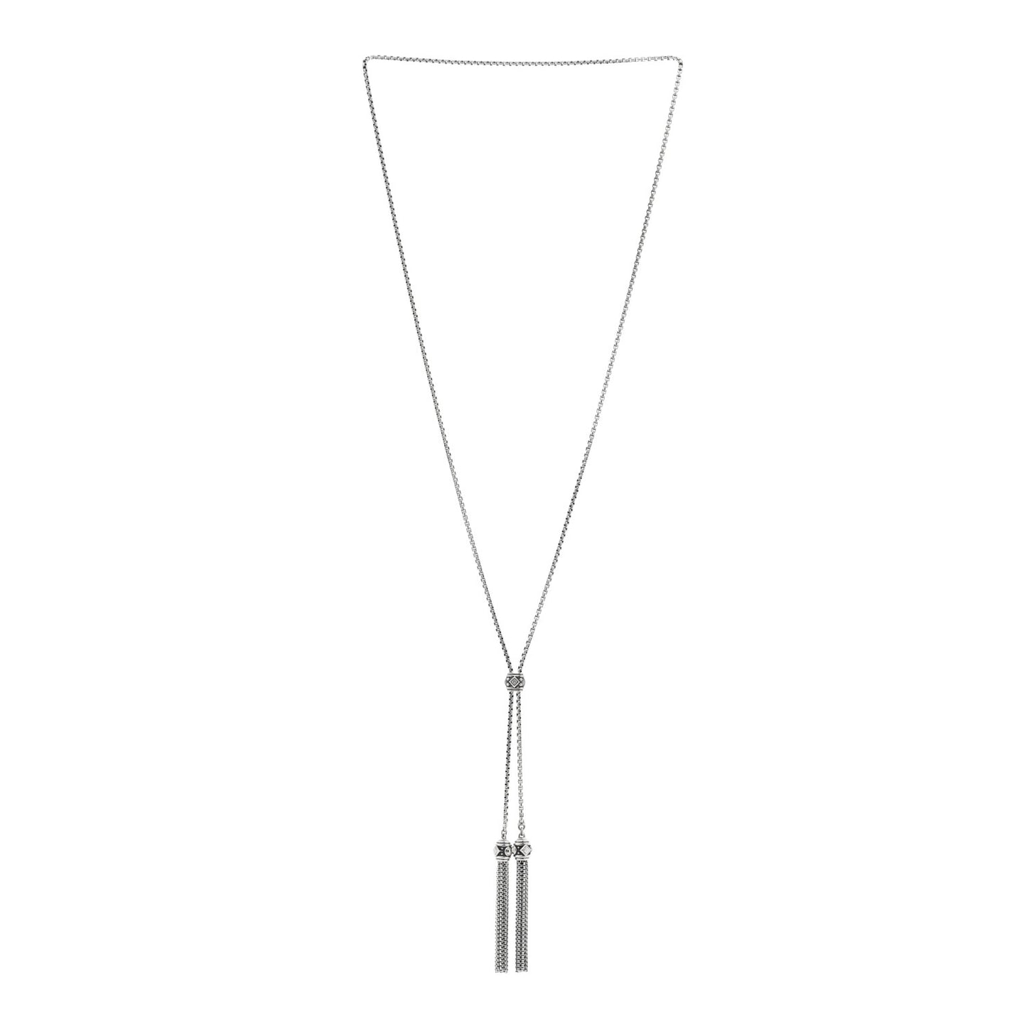 Sterling Silver Diamond Renaissance Tassel Necklace