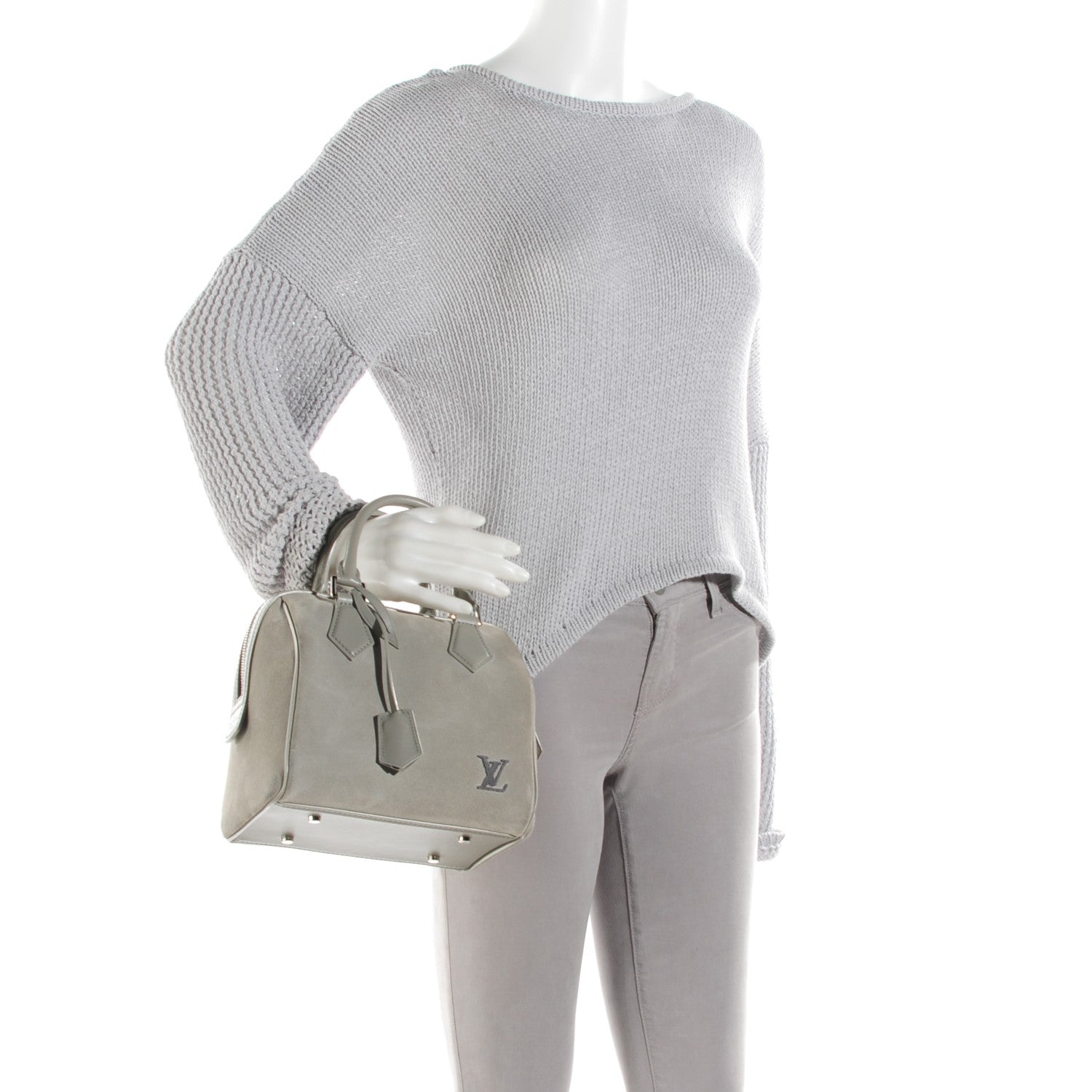 Louis Vuitton Suede Cubic Illusion Speedy Cube PM Grey 2 of 7
