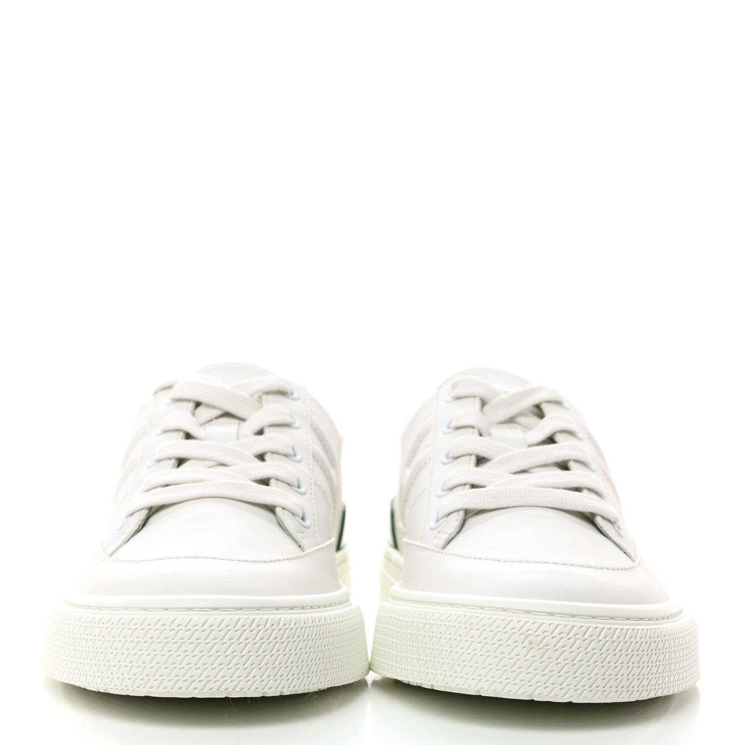 Hermes Shiny Lizard Calfskin Deep Sneakers 38 White Vert Jade 2 of 8