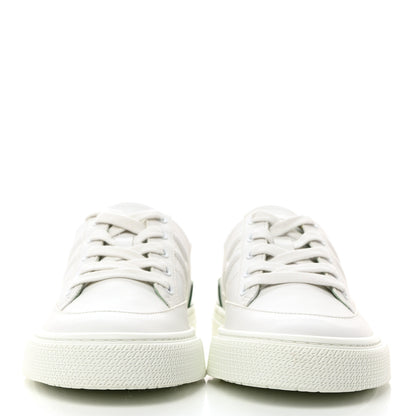 Hermes Shiny Lizard Calfskin Deep Sneakers 38 White Vert Jade 2 of 8