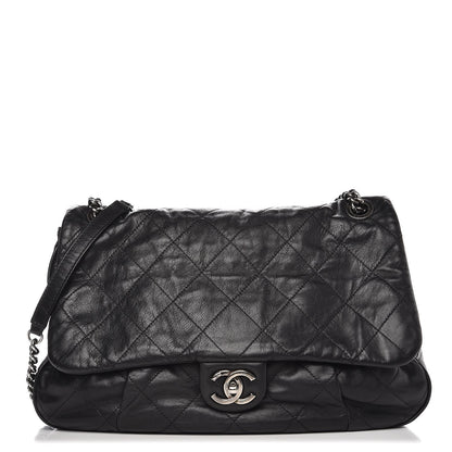 Chanel Calfskin Coco Pleats Flap Black 1 of 10