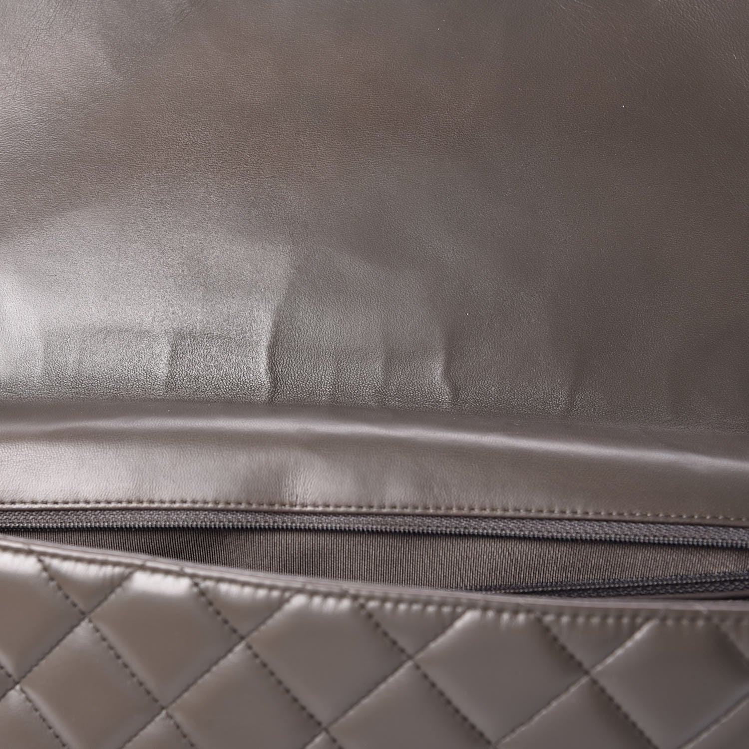 Chanel Lambskin Quilted Maxi Single Flap Dark Grey 9 of 15