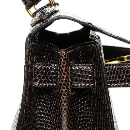 Hermes Shiny Lizard Kelly 28 Havane 18 of 20