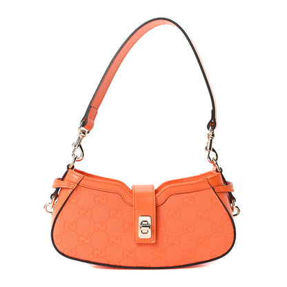 Gucci Calfskin Monogram Mini Moon Side Shoulder Bag Orange 1 of 9