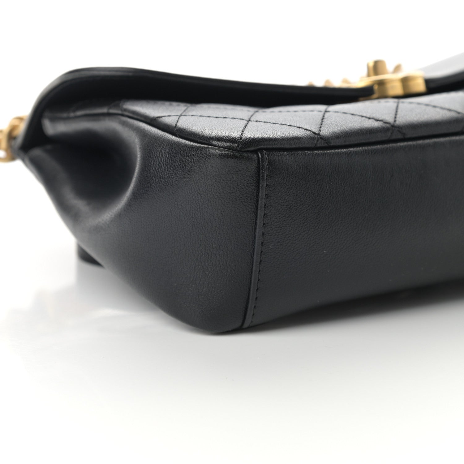 Chanel Lambskin Quilted Curved Flap Black 10 of 17