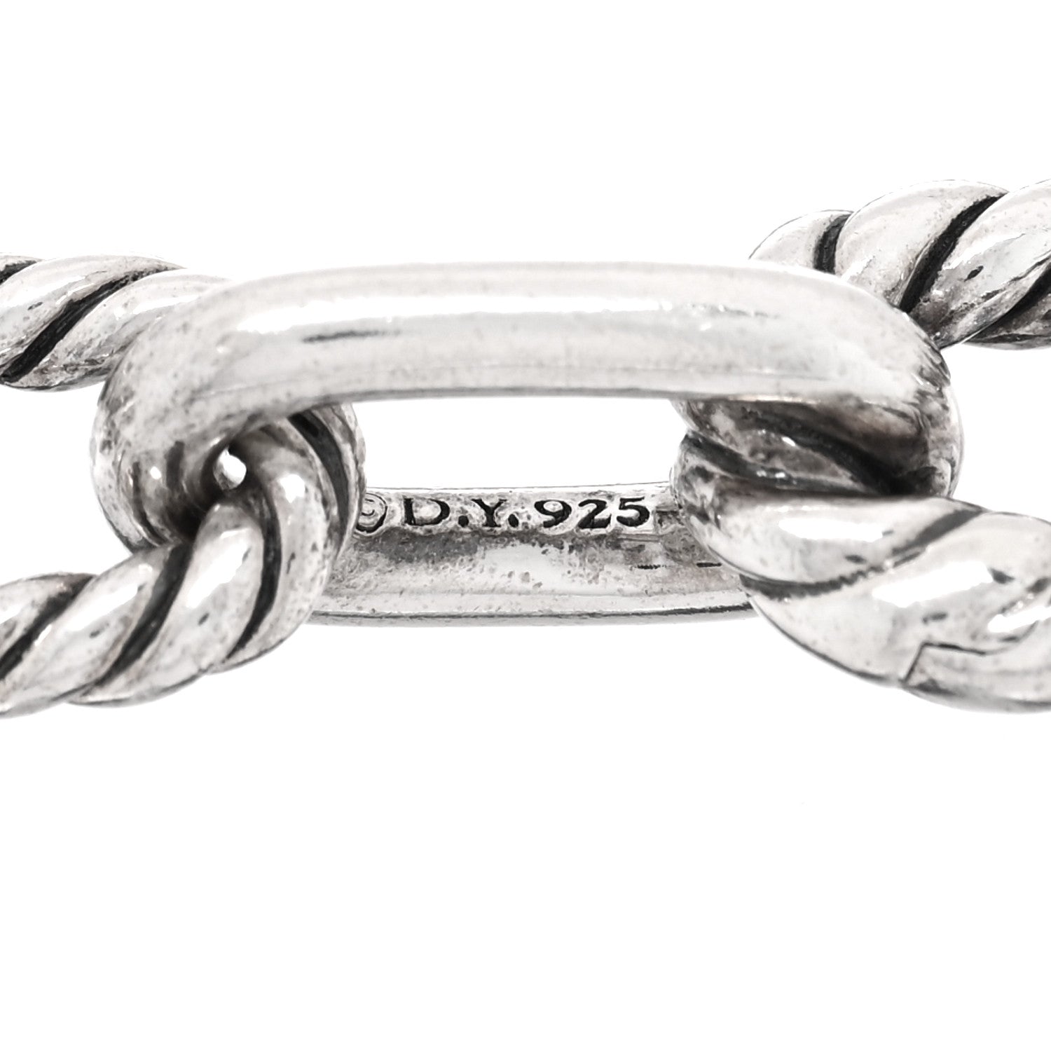 David Yurman Sterling Silver 8.5mm DY Madison Link Chain Bracelet 3 of 3