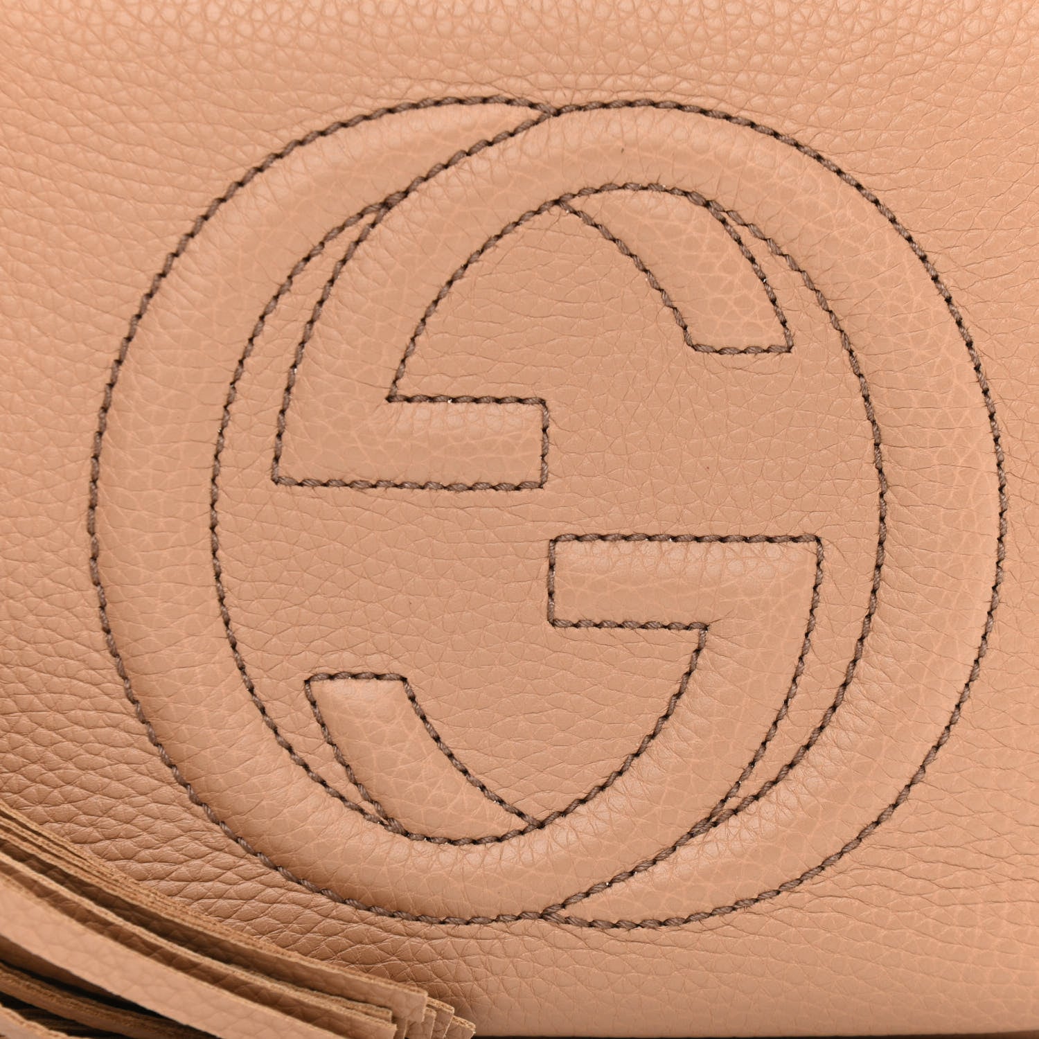 Gucci Pebbled Calfskin Small Soho Disco Bag Camelia 8 of 10