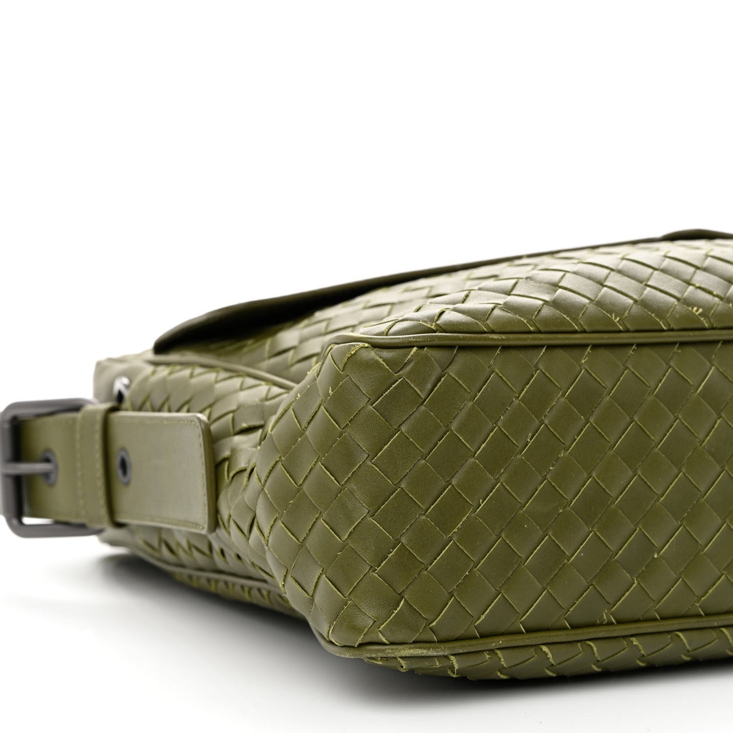Nappa Intrecciato Messenger Bag Mud