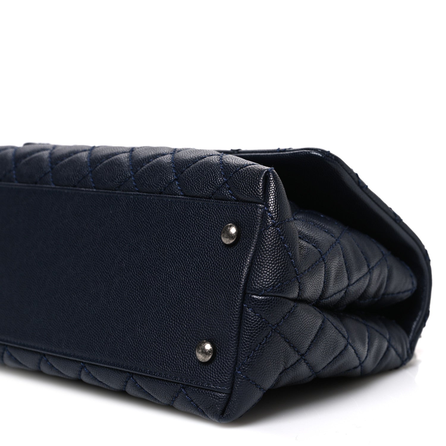 Chanel Caviar Quilted Small Coco Handle Flap Navy 10 of 10