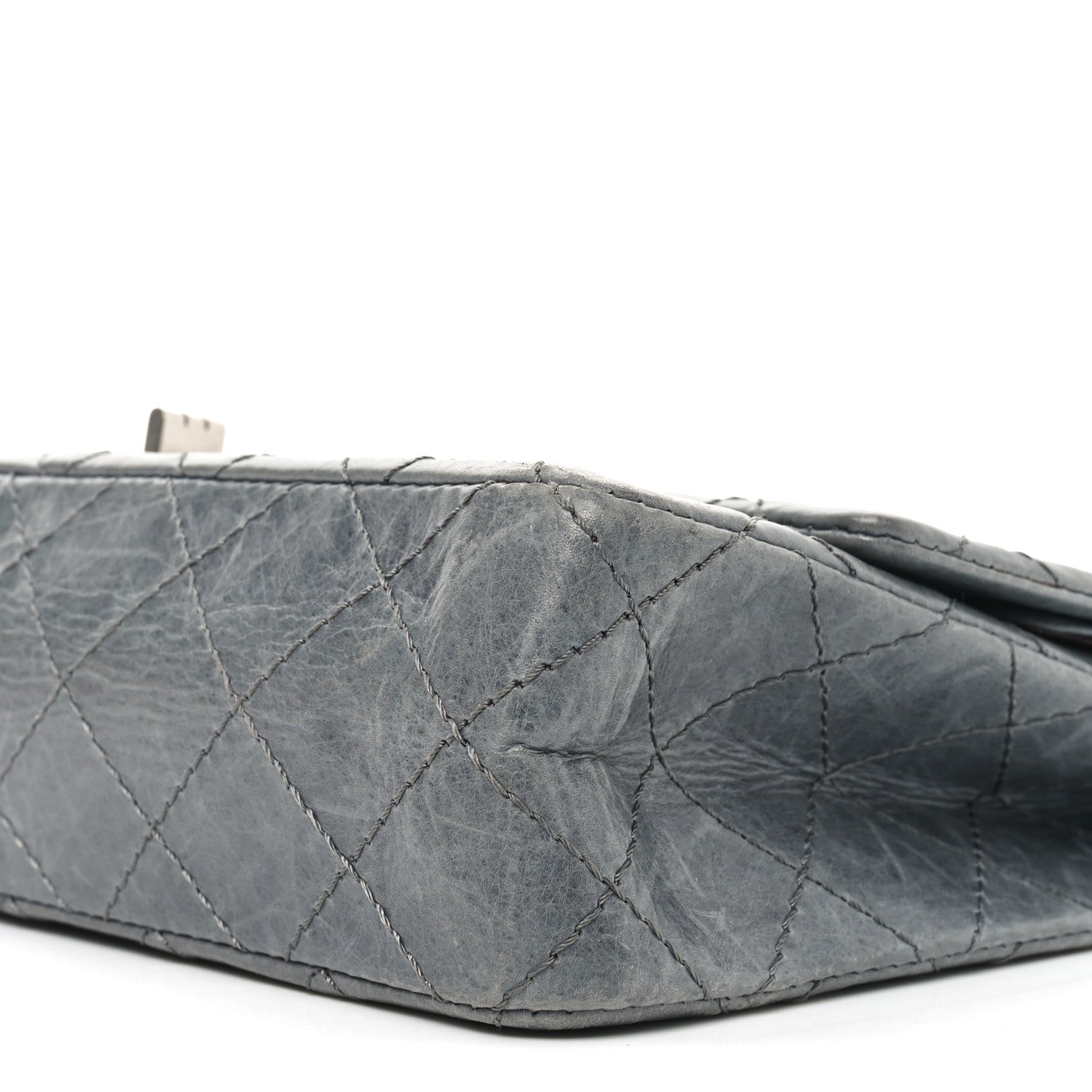 Chanel Aged Calfskin Quilted 50th Anniversary 2.55 Reissue Flap 226 Grey 10 of 10
