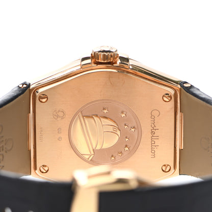 Omega 18K Red Gold Alligator Diamond 35mm Constellation Quartz Watch Brown 123.53.35.60.63.001 4 of 5
