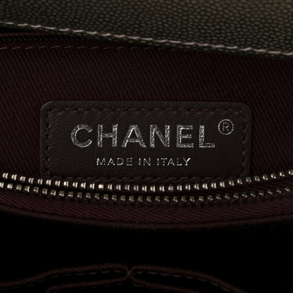 Chanel Metallic Caviar Chevron Quilted Small Coco Handle Flap Light Gold 6 of 11