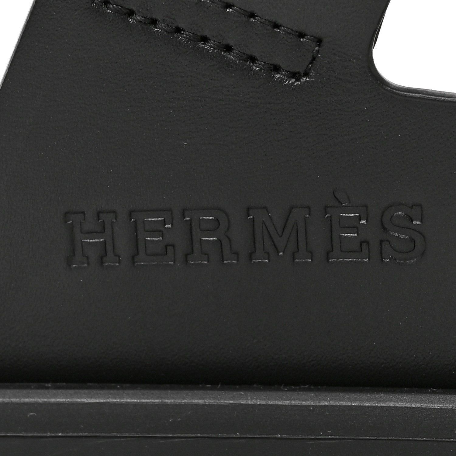 Hermes Calfskin Womens Chypre Sandals 39 Black 5 of 9