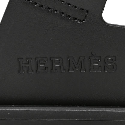 Hermes Calfskin Womens Chypre Sandals 39 Black 5 of 9